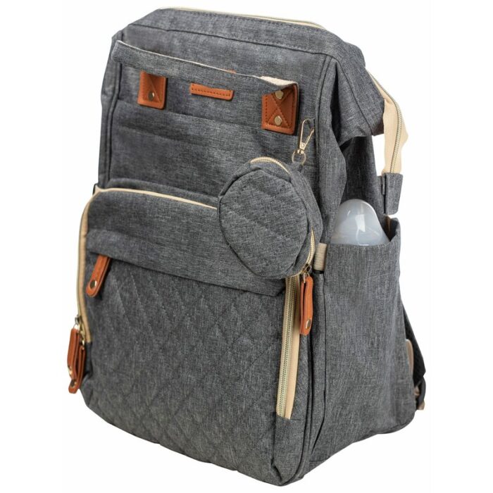 Rucsac pentru mamici FreeON Urbane cu multiple compartimente 29x16x39 cm grey