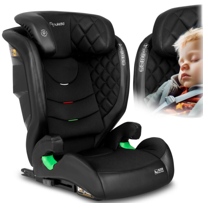 Scaun auto 15-36 kg cu isofix Nukido I-SIZE 100-150 cm Louis Negru