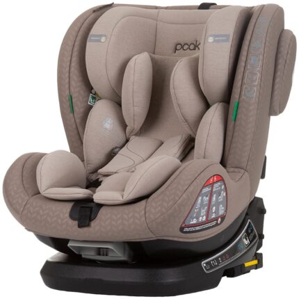 Scaun auto Chipolino Peak I-Size 40-150 cm macadamia cu sistem Isofix