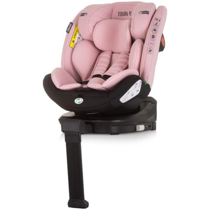 Scaun auto Chipolino Tourino I-Size 40-150 cm flamingo cu sistem Isofix