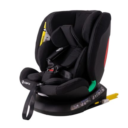 Scaun auto Diamond Deluxe i-Size Buf Boof cu Isofix rotativ 360 grade Top Tether 40-150 cm BlackJeans