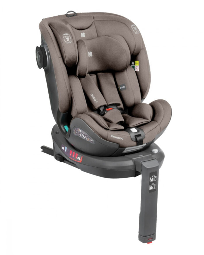 Scaun auto KikkaBoo cu baza isofix 40-150 cm i-Conic i-SIZE Brown