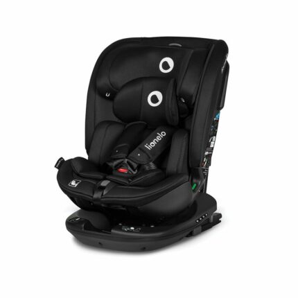 Scaun auto Lionelo Bastiaan RWF i-Size rotire 360 grade isofix si centura Top Tether 0-36 kg negru