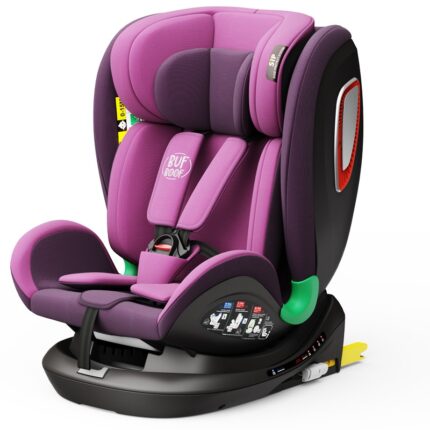 Scaun auto Platinum Deluxe i-Size Buf Boof cu isofix rotativ 360 grade Top Tether Sips 40-150 cm 0-36 kg Purple