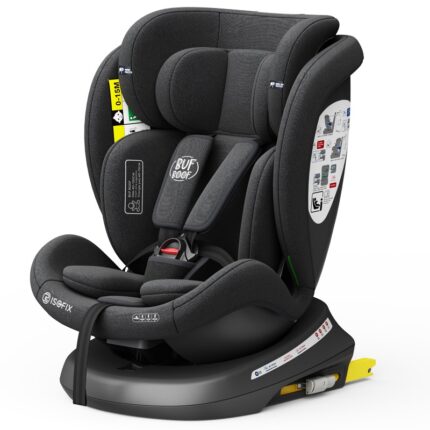 Scaun auto Tweety Plus Deluxe Buf Boof i-size rotativ 360 cu isofix 40-150 cm blackjeans