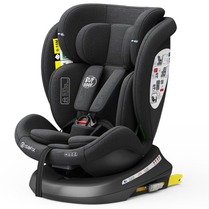 Scaun auto Tweety Plus Deluxe Buf Boof i-size rotativ 360 cu isofix 40-150 cm blackjeans