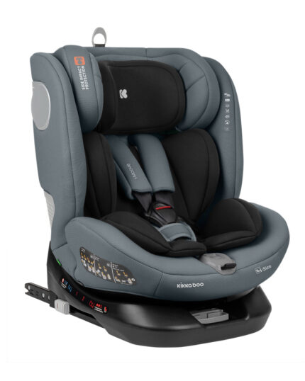 Scaun auto cu isofix KikkaBoo 40-150 cm i-Moove i-SIZE Dark Grey