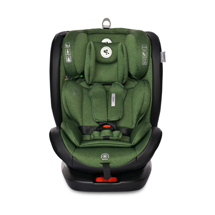 Scaun auto pentru copii cu isofix Ares i-Size si rotativ 360 grade 0 luni-12 ani Green