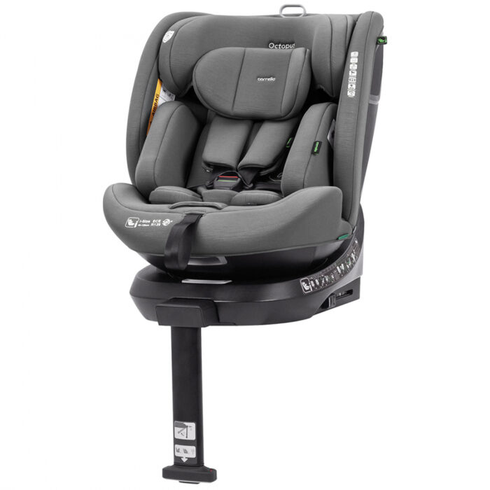 Scaun auto rotativ 360 SPS Carrello Octopus i-size 40-150 cm cu isofix Seashell Grey