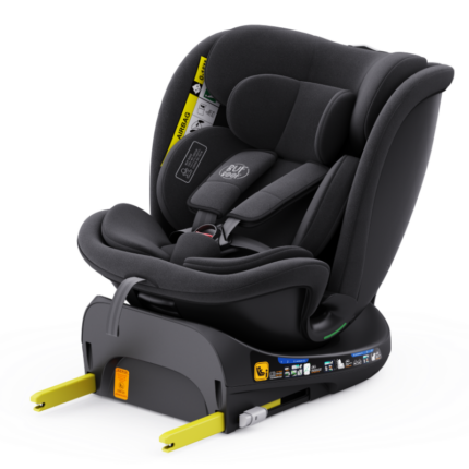 Scaun auto rotativ cu isofix B-Joy Deluxe Buf Boof iSize 40-150 cm black