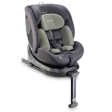 Scaun auto rotativ cu isofix BabyGo MOVE360 40-150 cm certificat R129 Green