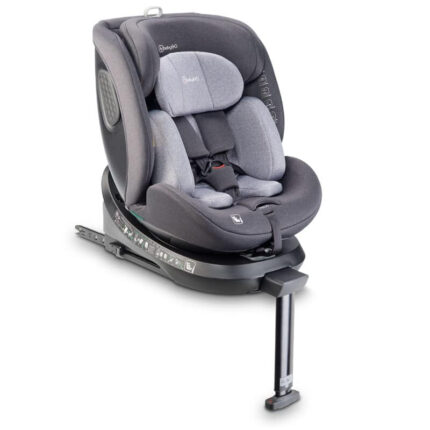 Scaun auto rotativ cu isofix BabyGo MOVE360 40-150 cm certificat R129 Grey