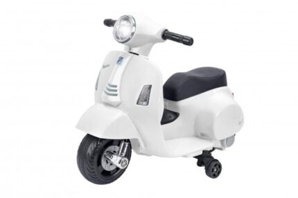 Scooter electric Vespa GTS Super Sport pentru copii acumulator 6V Alb