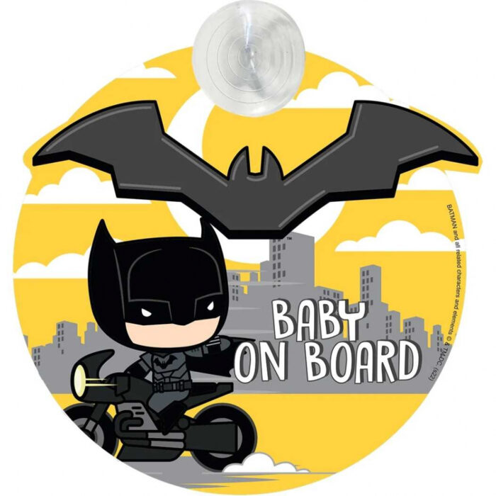 Semn de avertizare TataWay Baby on Board Batman CZ11068