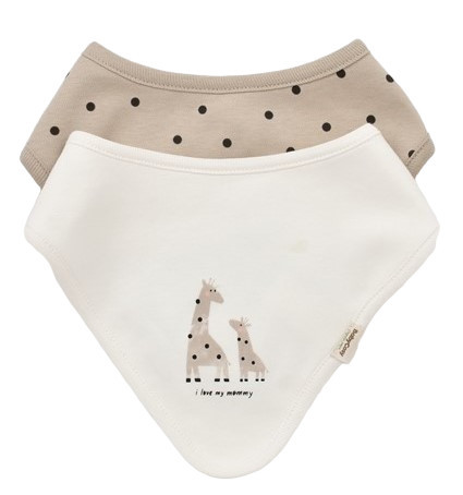 Set 2 bavete Girafa BabyCosy EcruMink