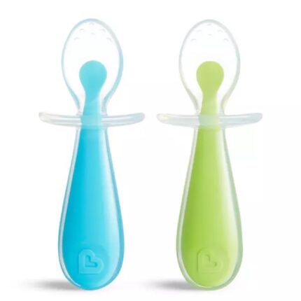 Set 2 lingurite pentru bebelusi Munchkin Gentle Scoop 6L+ bluegreen