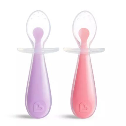 Set 2 lingurite pentru bebelusi Munchkin Gentle Scoop 6L+ pinkpurple