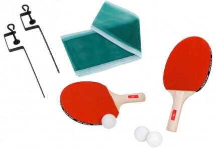 Set 2 palete de ping pong cu fileu inclus si 3 mingi