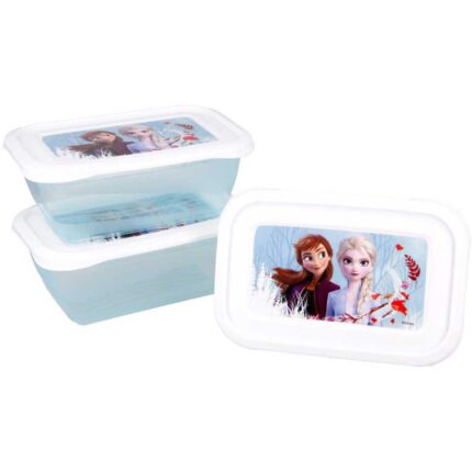 Set 3 recipiente hrana cu capac SunCity Frozen