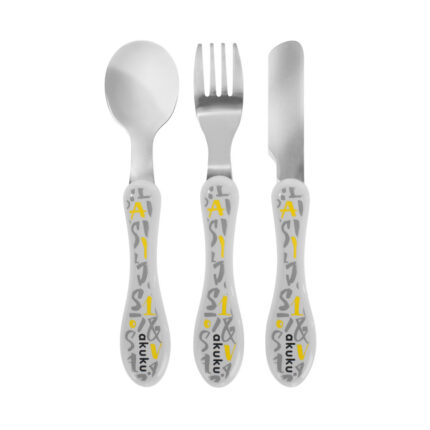 Set 3 tacamuri din inox pentru copii Akuku