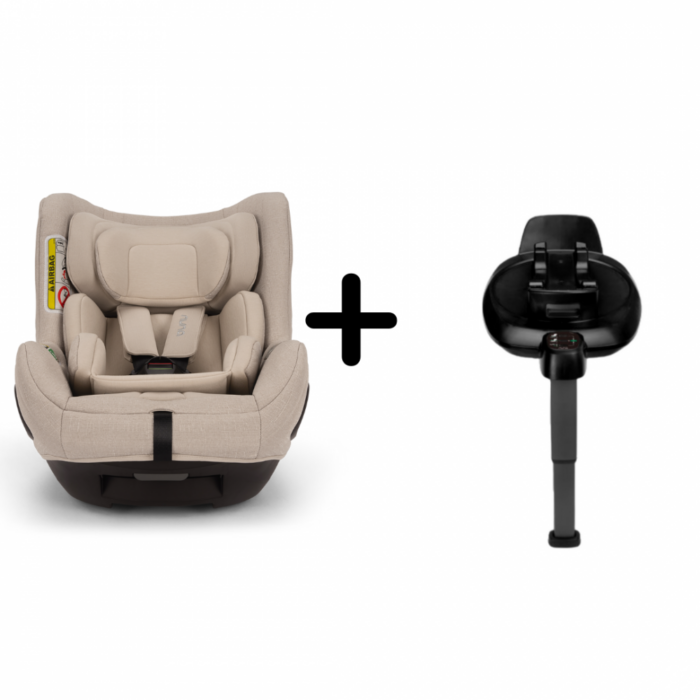 Set Nuna Scaun auto rotativ i-Size Todl next Biscotti 40-105 cm + Baza isofix Base next i-Size pentru Told next