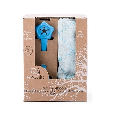 Set Swaddle si suport de prindere baveta eKoala blue