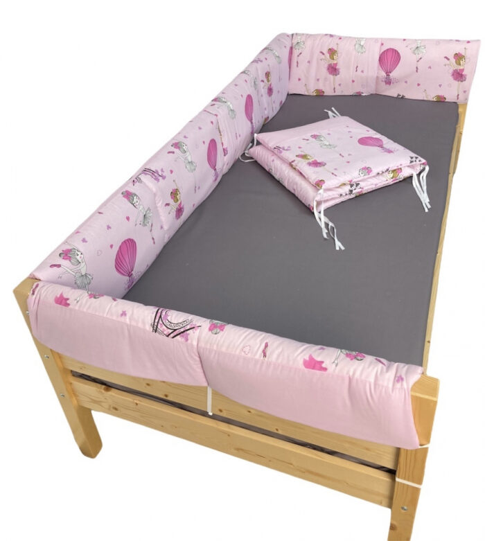 Set aparatori laterale Maxi pentru pat Montessori 90x200 cm Balerine