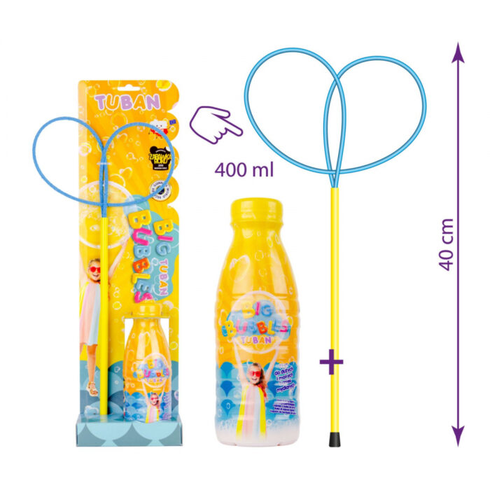 Set baloane de sapun gigante accesoriu fluture + solutie 400 ml