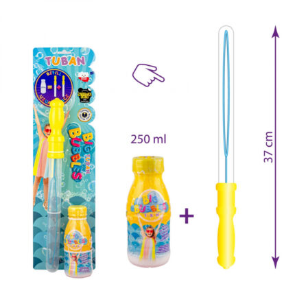 Set baloane de sapun gigante cu accesoriu sabie si solutie 250 ml