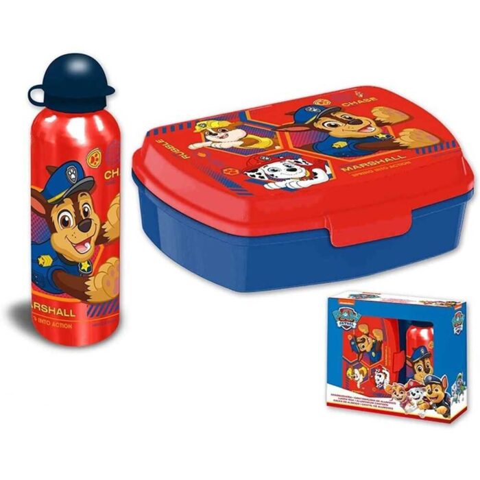 Set cutie sandwich si recipient lichide aluminiu SunCity 500ml Paw Patrol EWA19916PW