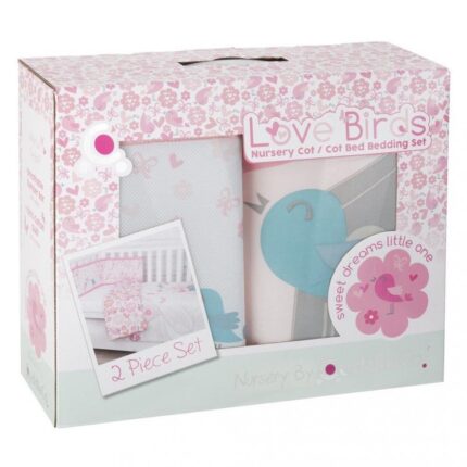 Set de pat 2 piese pentru bebelusi Comfi-Dreams Lovebirds