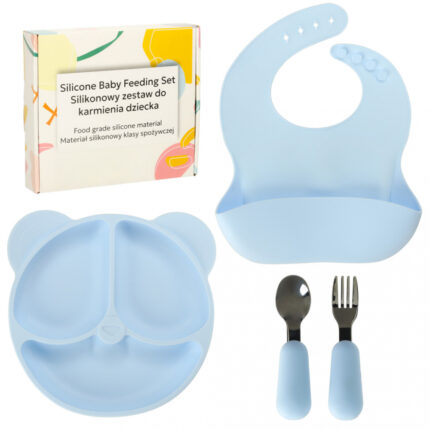 Set diversificare din silicon 4 piese Teddy Blue