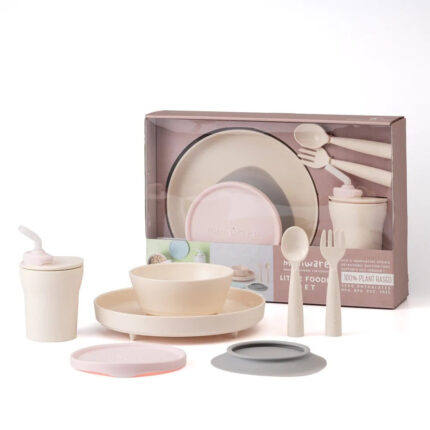 Set diversificare hrana bebelusi Miniware Little Foodie 6 piese Vanilla+Cotton candy