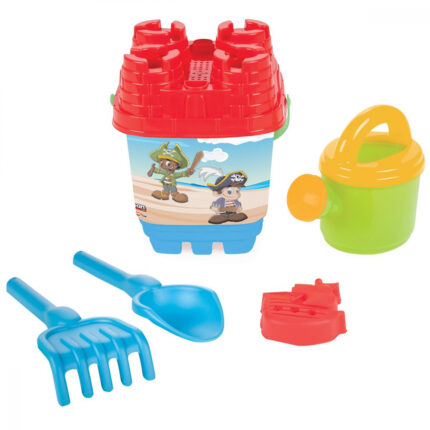 Set galetusa si forme pentru nisip Mini Castle Red