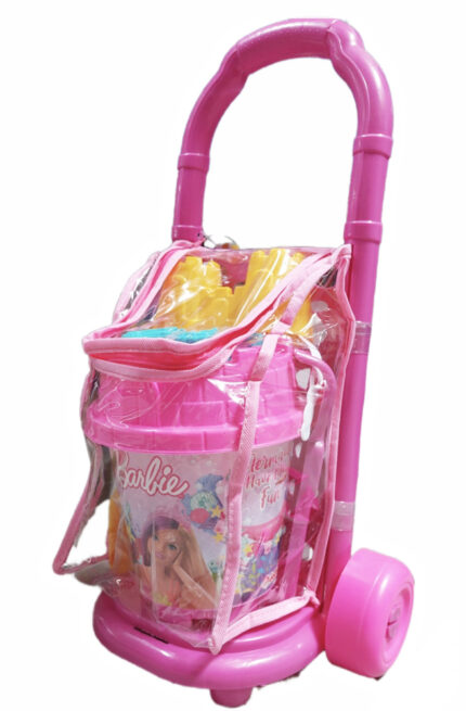 Set jucarii pentru plaja Troller cu 7 accesorii Princess Pink