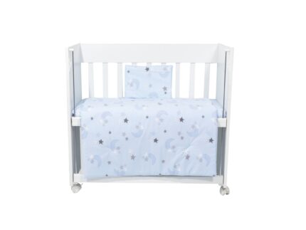 Set lenjerie 4 piese Mini Cot Blue moon dark