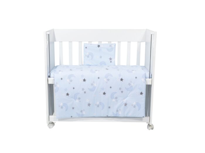 Set lenjerie 4 piese Mini Cot Blue moon dark