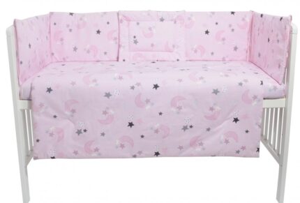 Set lenjerie 4 piese Mini Cot Pink Moon Dark