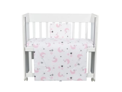 Set lenjerie 4 piese Mini Cot Pink Moon White