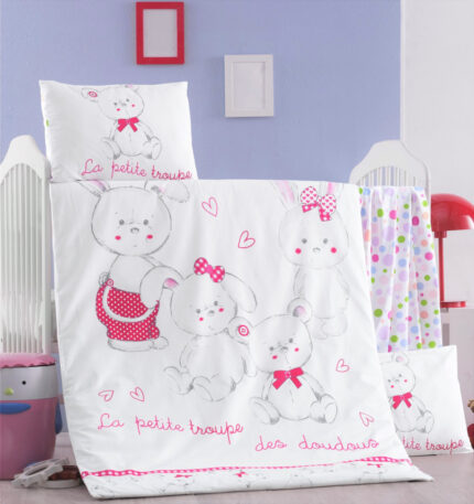 Set lenjerie 6 piese Bumbac Ranforce Family 120x60 cm