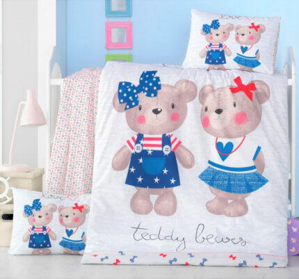 Set lenjerie 6 piese Bumbac Ranforce Lover 120x60 cm