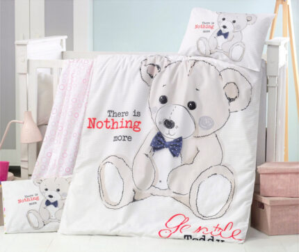 Set lenjerie 6 piese Bumbac Ranforce Teddy 120x60 cm