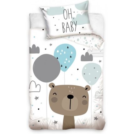 Set lenjerie pat copii Bear Oh Baby 100x135 + 40x60 SunCity CBX203006BABY