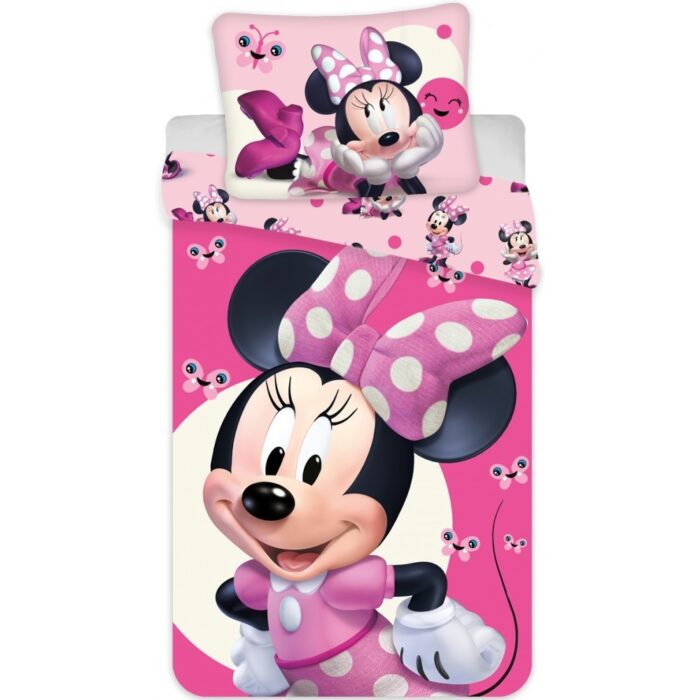 Set lenjerie pat copii Minnie Baby 100x135 + 40x60