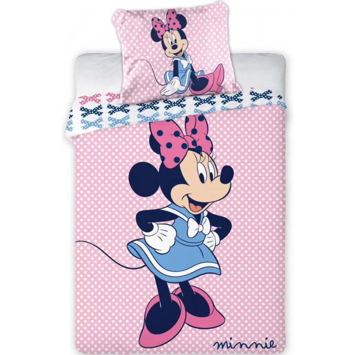 Set lenjerie pat copii Minnie Dots 100x135 + 40x60 SunCity