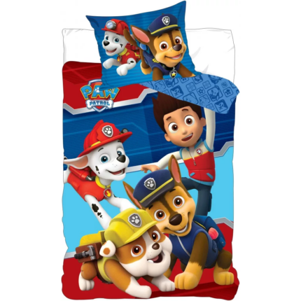 Set lenjerie pat copii Paw Patrol Blue 100x135 + 40x60 SunCity BRM000181