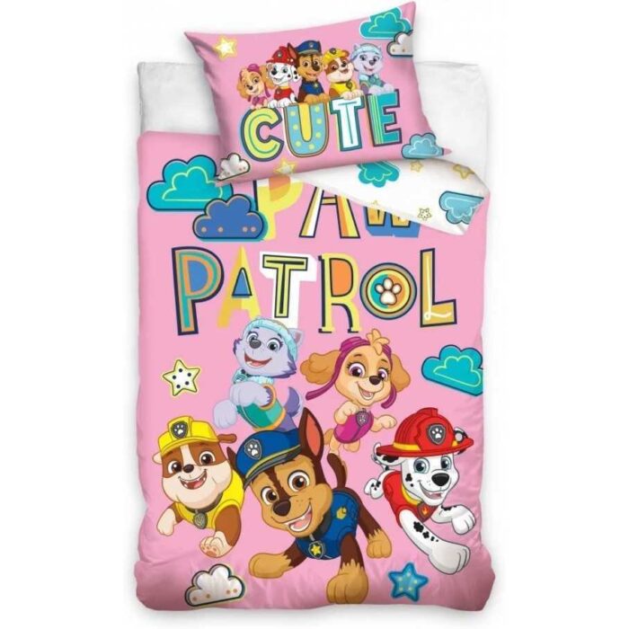 Set lenjerie pat copii Paw Patrol Cute 100x135 + 40x60 SunCity