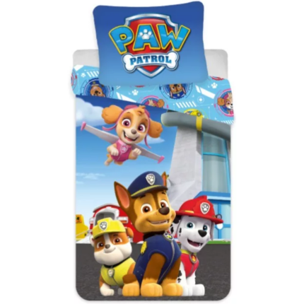 Set lenjerie pat copii Paw Patrol Marshall Chase Rublle and Skye 100x140 + 40x45 SunCity