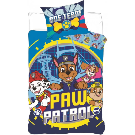 Set lenjerie pat copii Paw Patrol One Team 100x135 + 40x60 SunCity