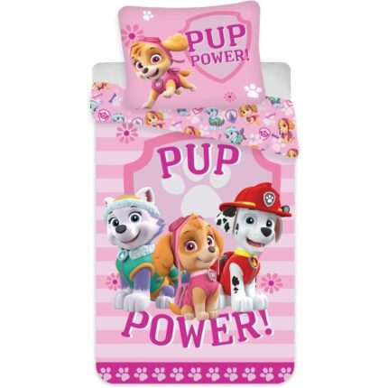 Set lenjerie pat copii Paw Patrol Pup Power 100x135 + 40x60 SunCity